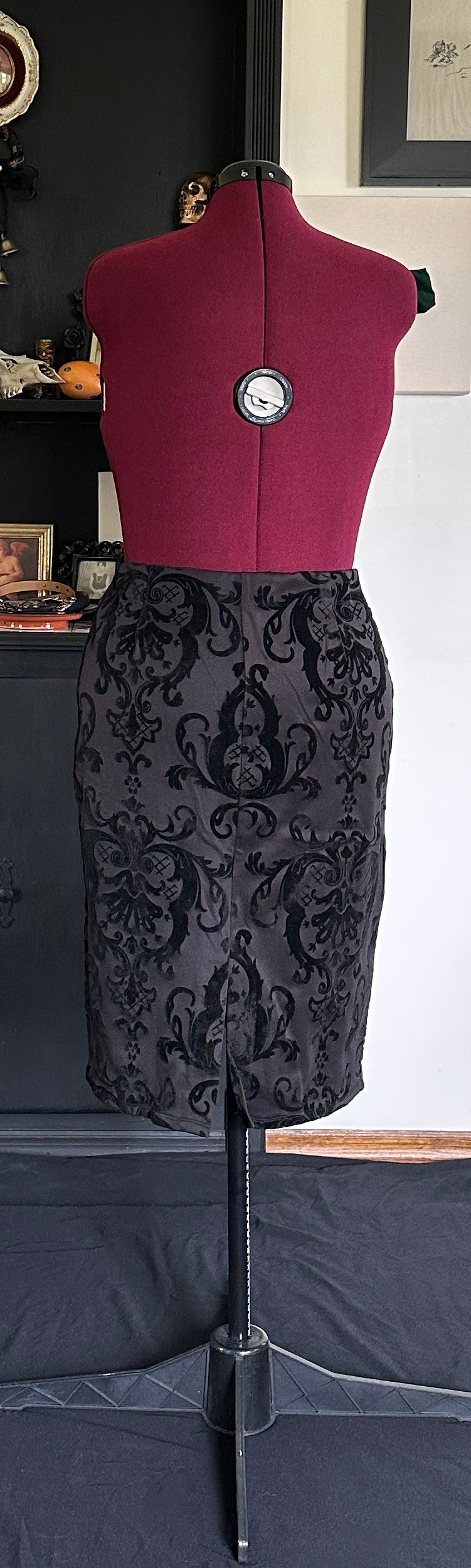 Baroque Goth Pencil Skirt L