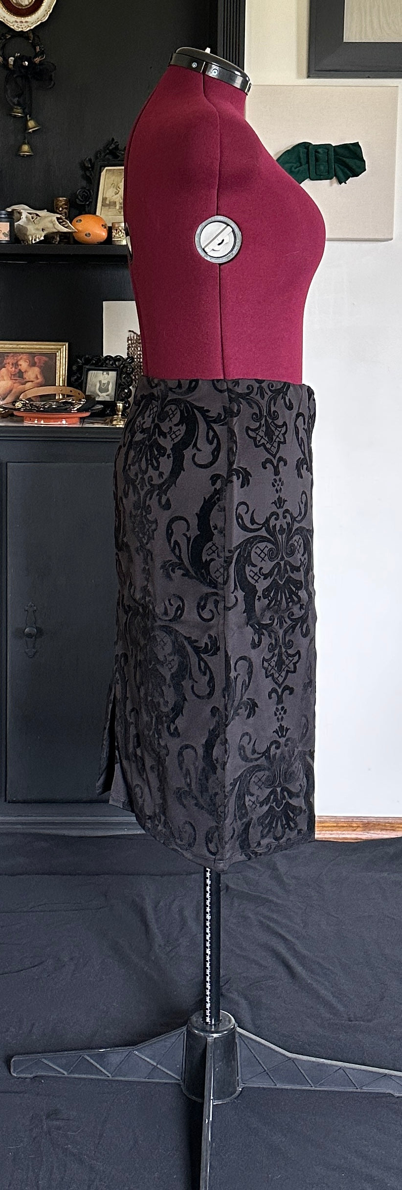 Baroque Goth Pencil Skirt L