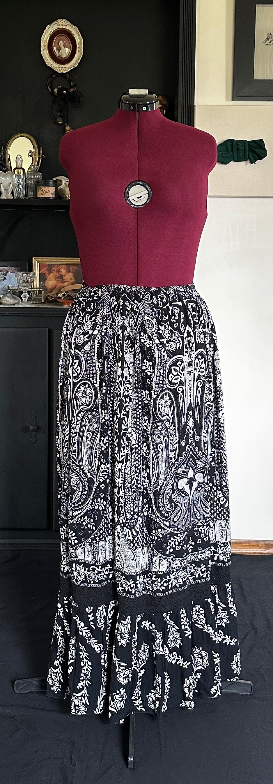 Prairie Paisley Maxi Skirt L - 2X