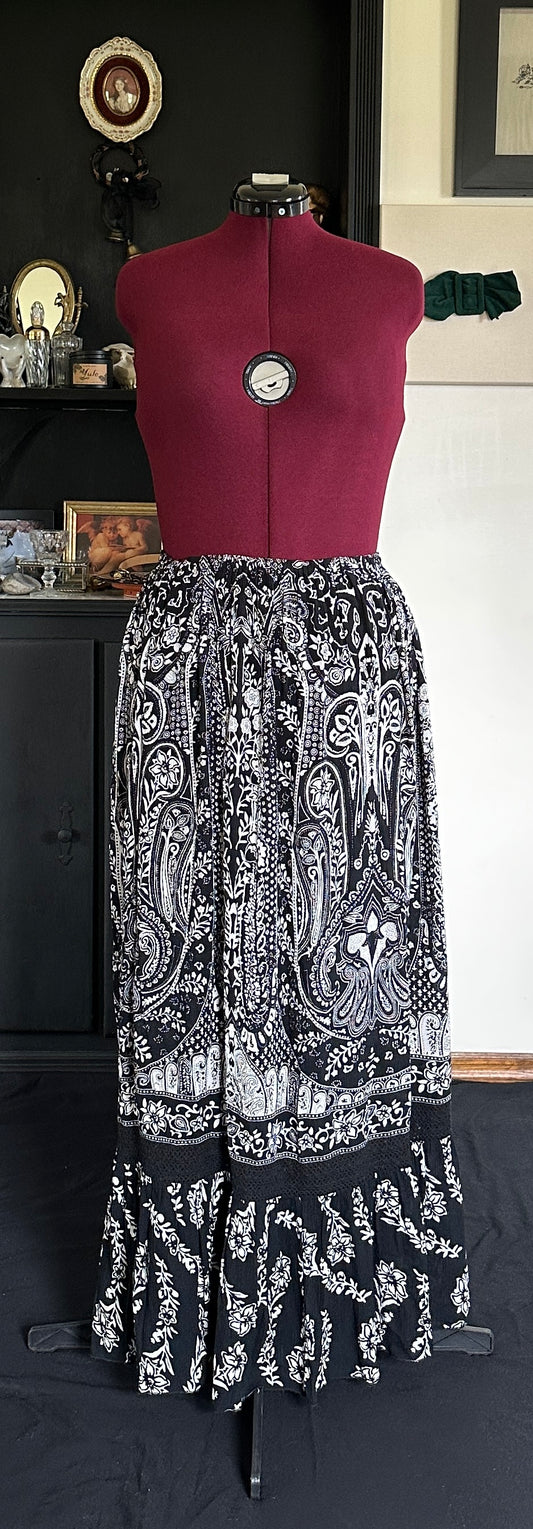 Prairie Paisley Maxi Skirt L - 2X