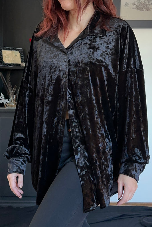 Velvet Button Down SZ 2X