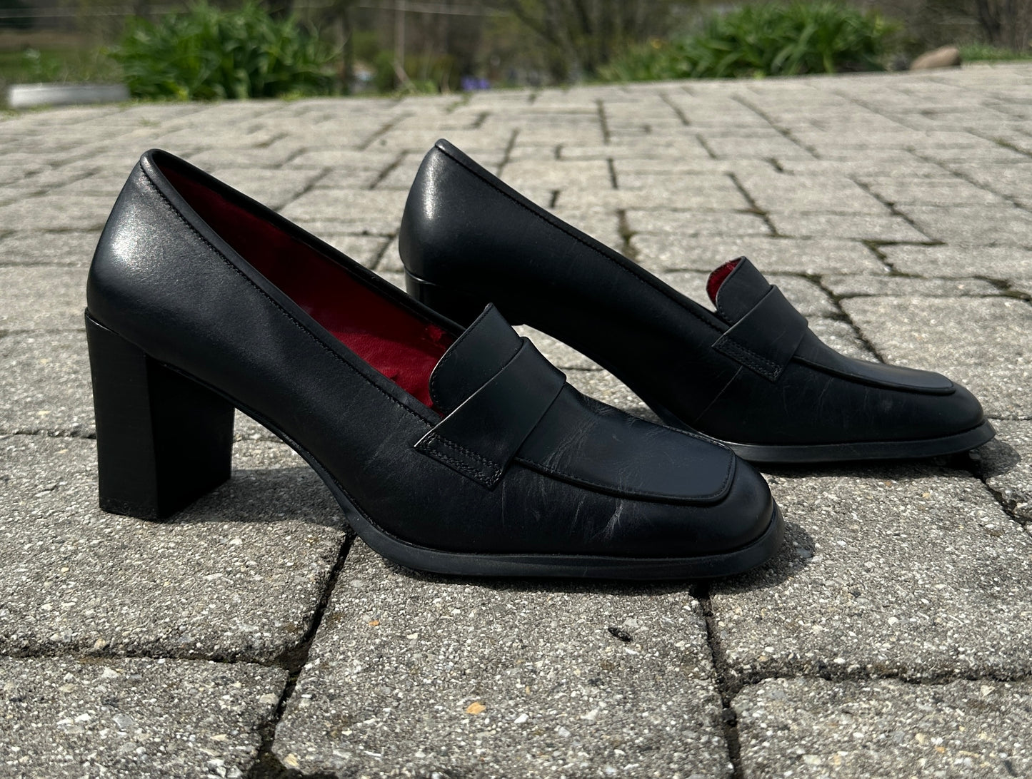 Vintage Leather Heeled Loafer SZ 8.5