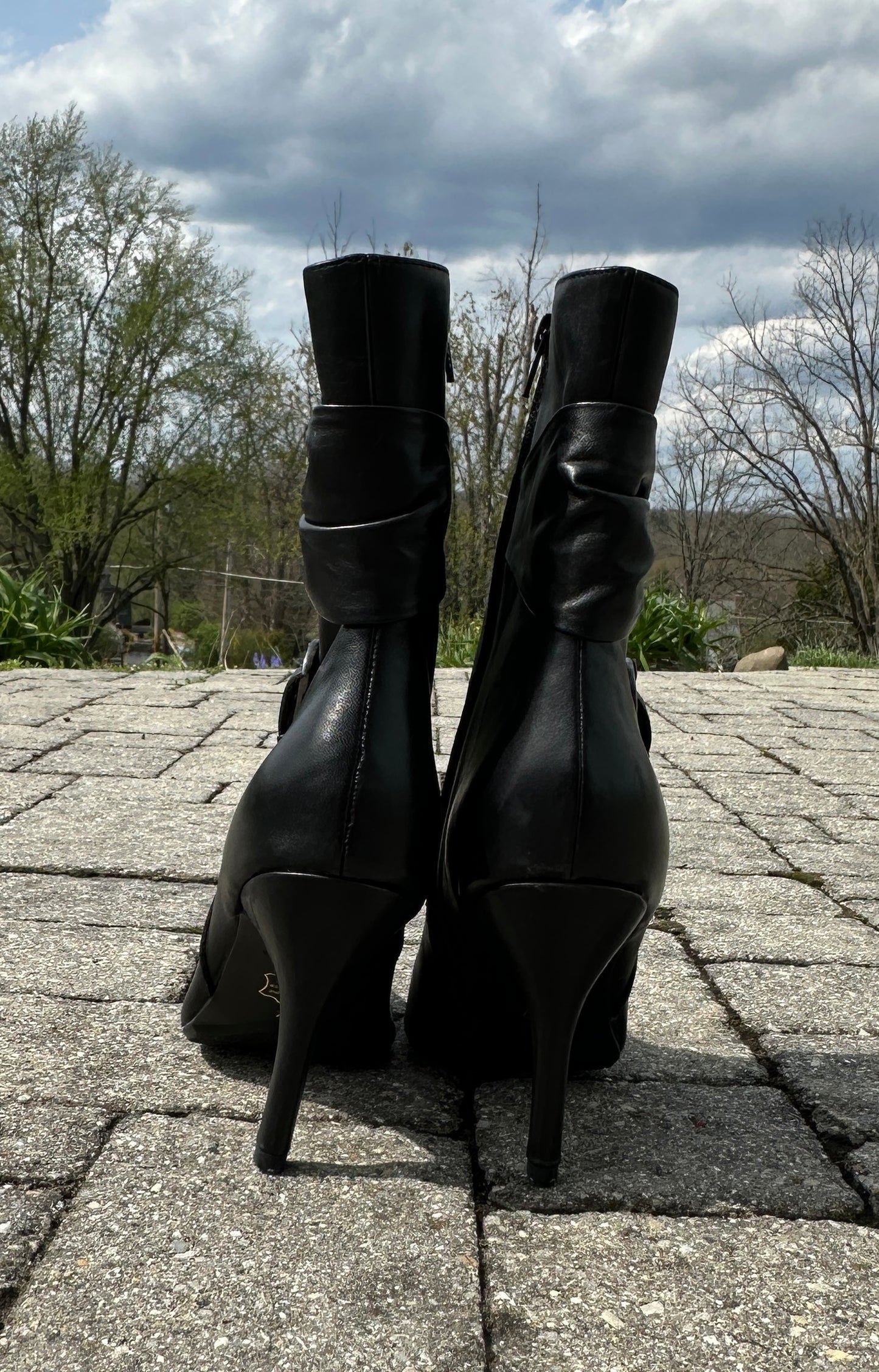 Buckled High Heel Boots SZ 11
