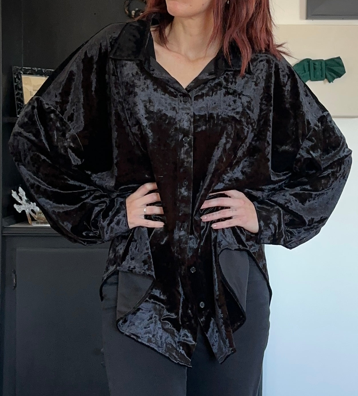 Velvet Button Down SZ 2X