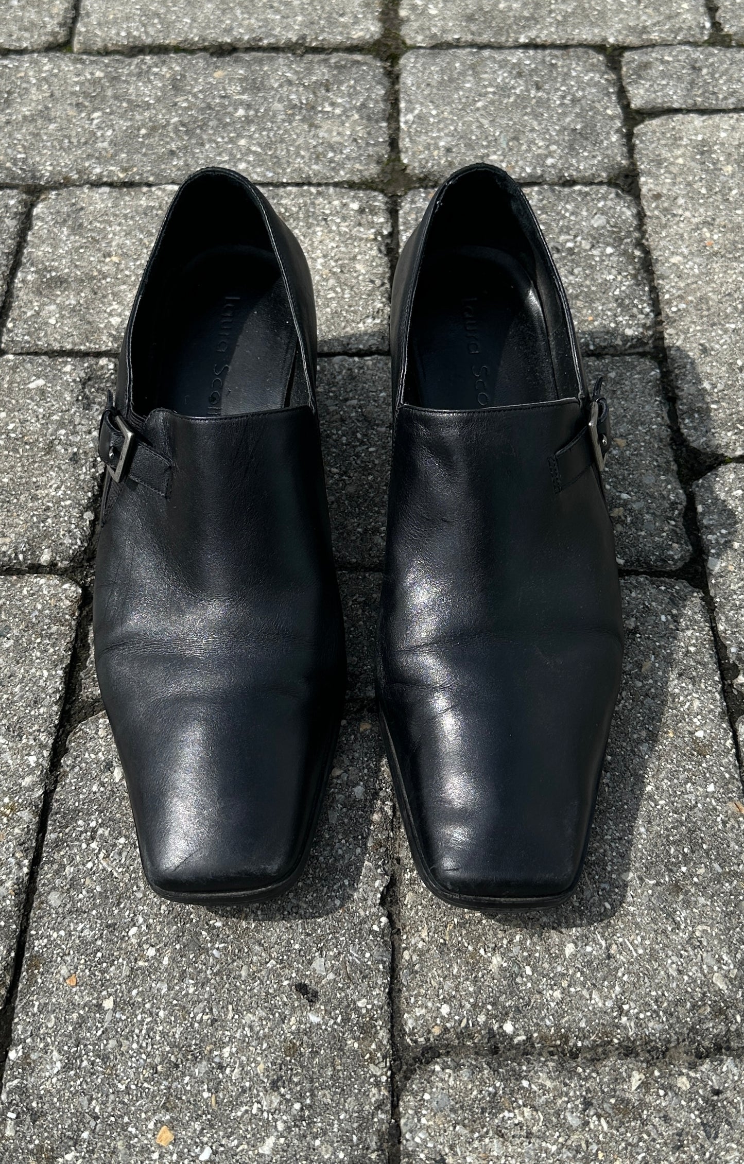 Vintage Leather Pilgrim Heels SZ 10