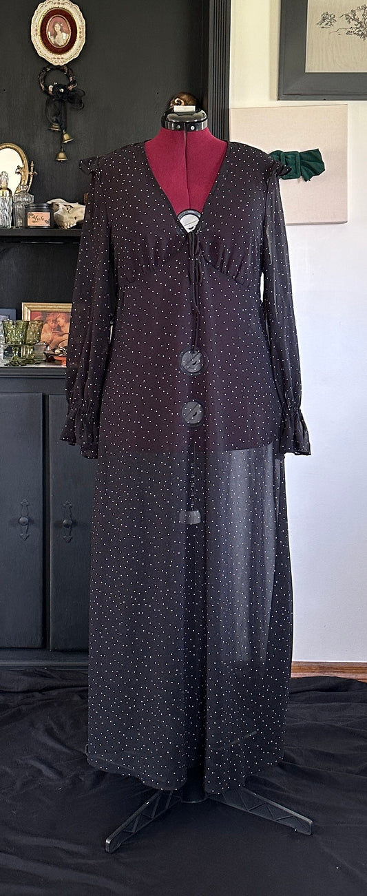 Polka Dot Sheer Dress XL - 1X