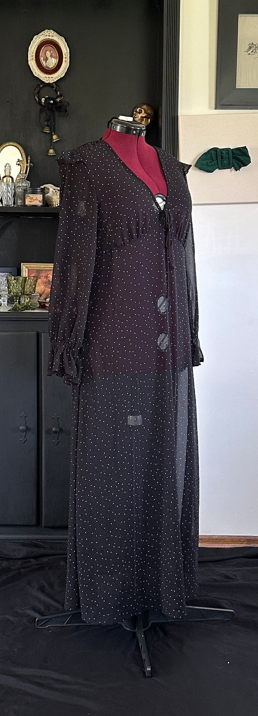 Polka Dot Sheer Dress XL - 1X