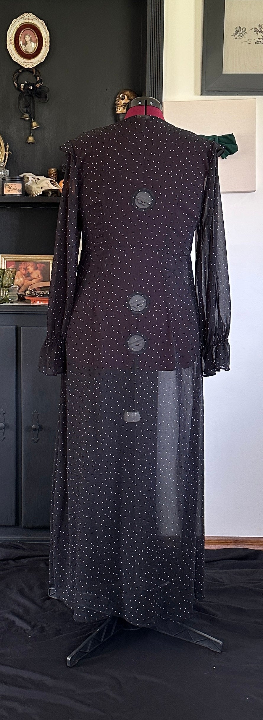 Polka Dot Sheer Dress XL - 1X