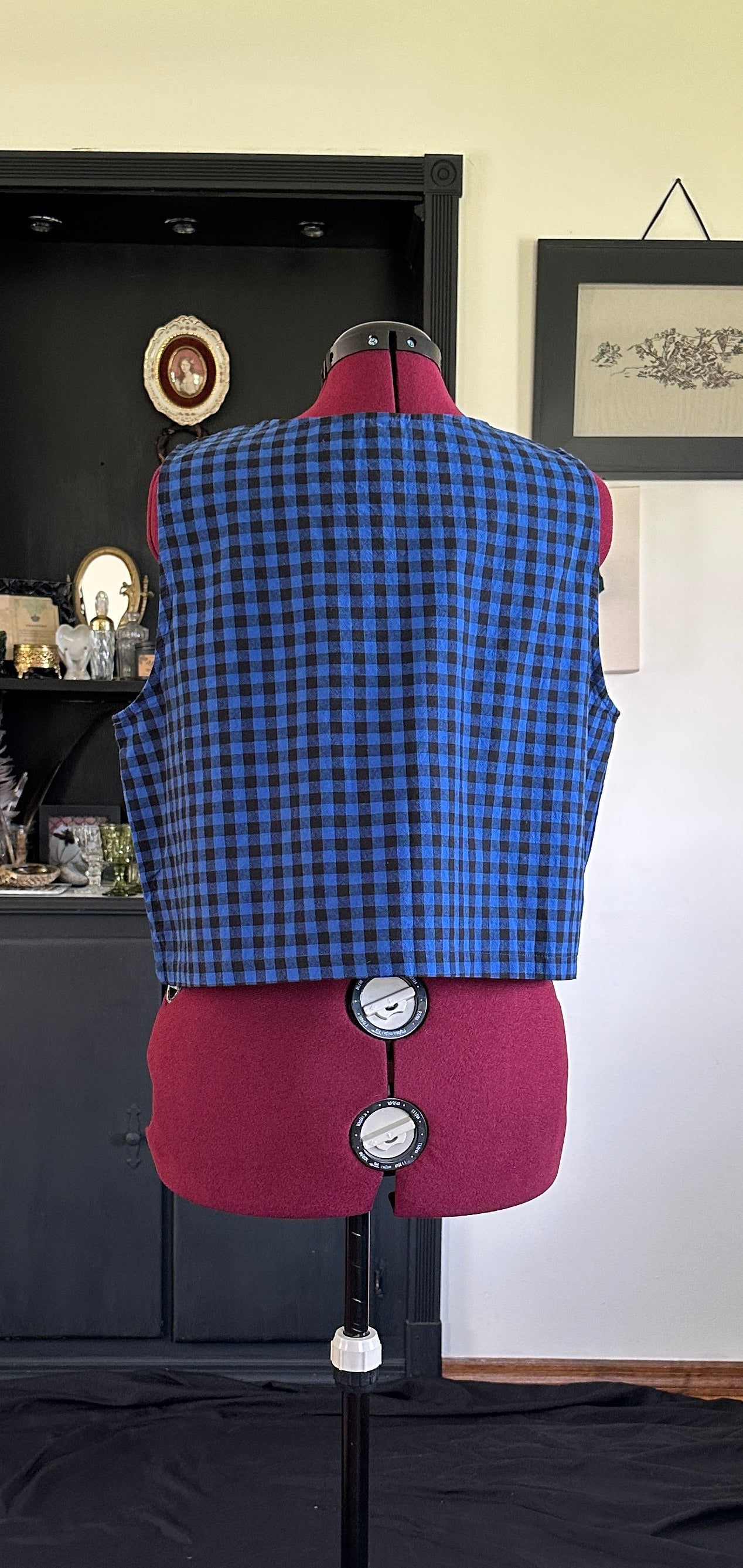 Gingham Cropped Tank Top 2X
