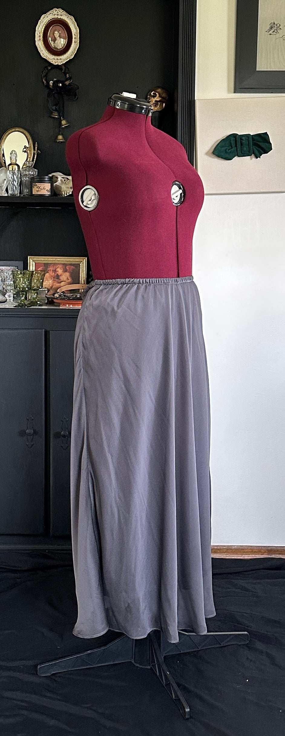 Y2K Bias Cut Maxi Skirt SZ 16-18