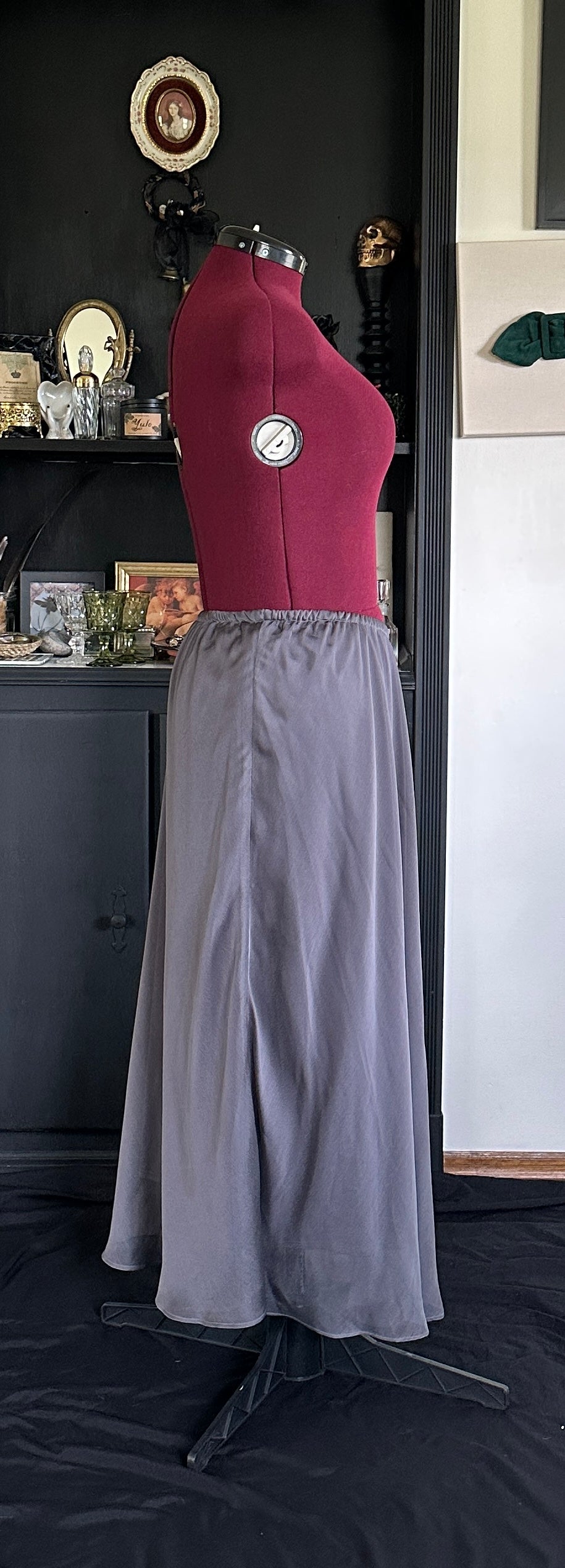 Y2K Bias Cut Maxi Skirt SZ 16-18