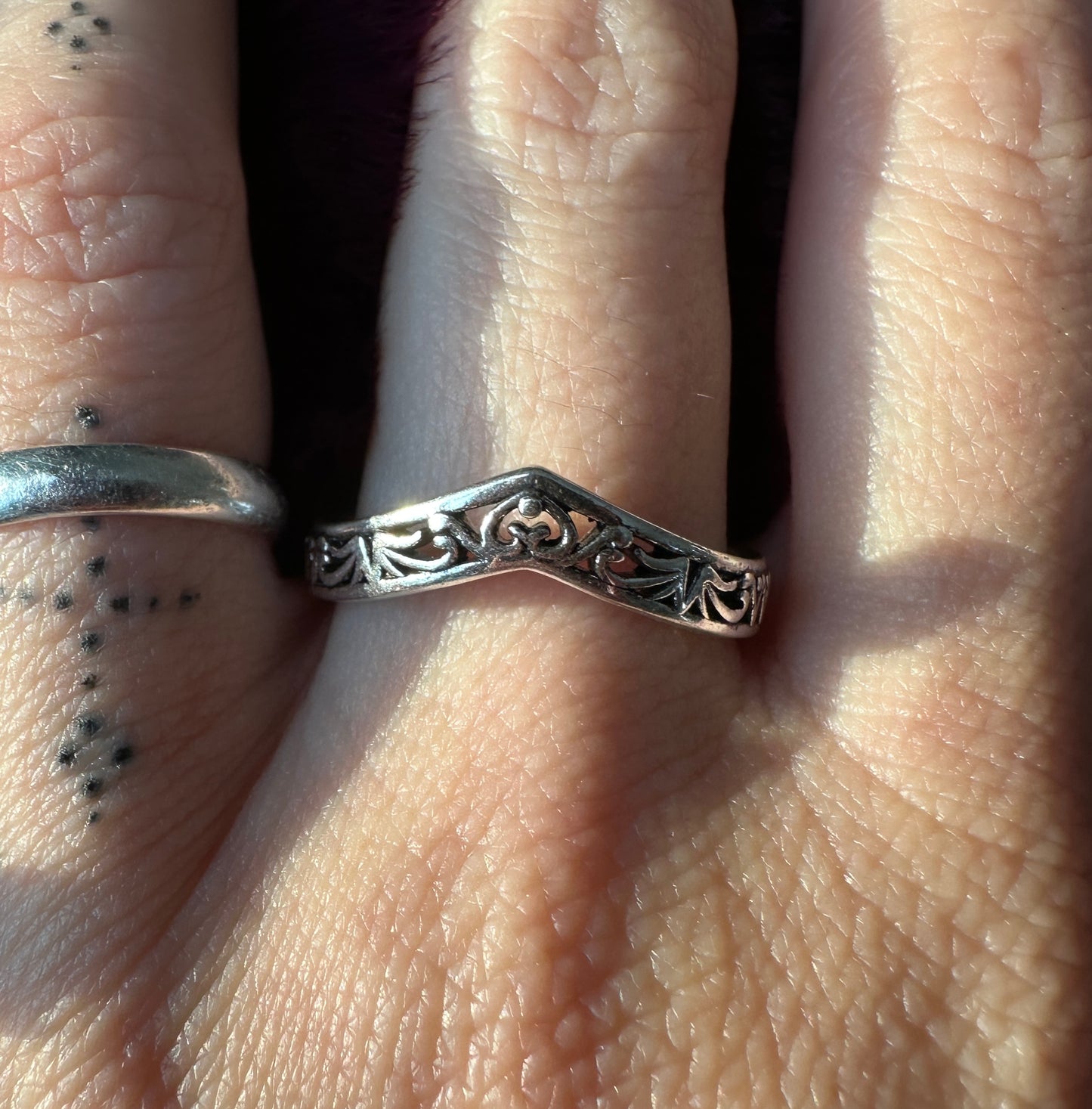 Silver Cut Out Band SZ 9