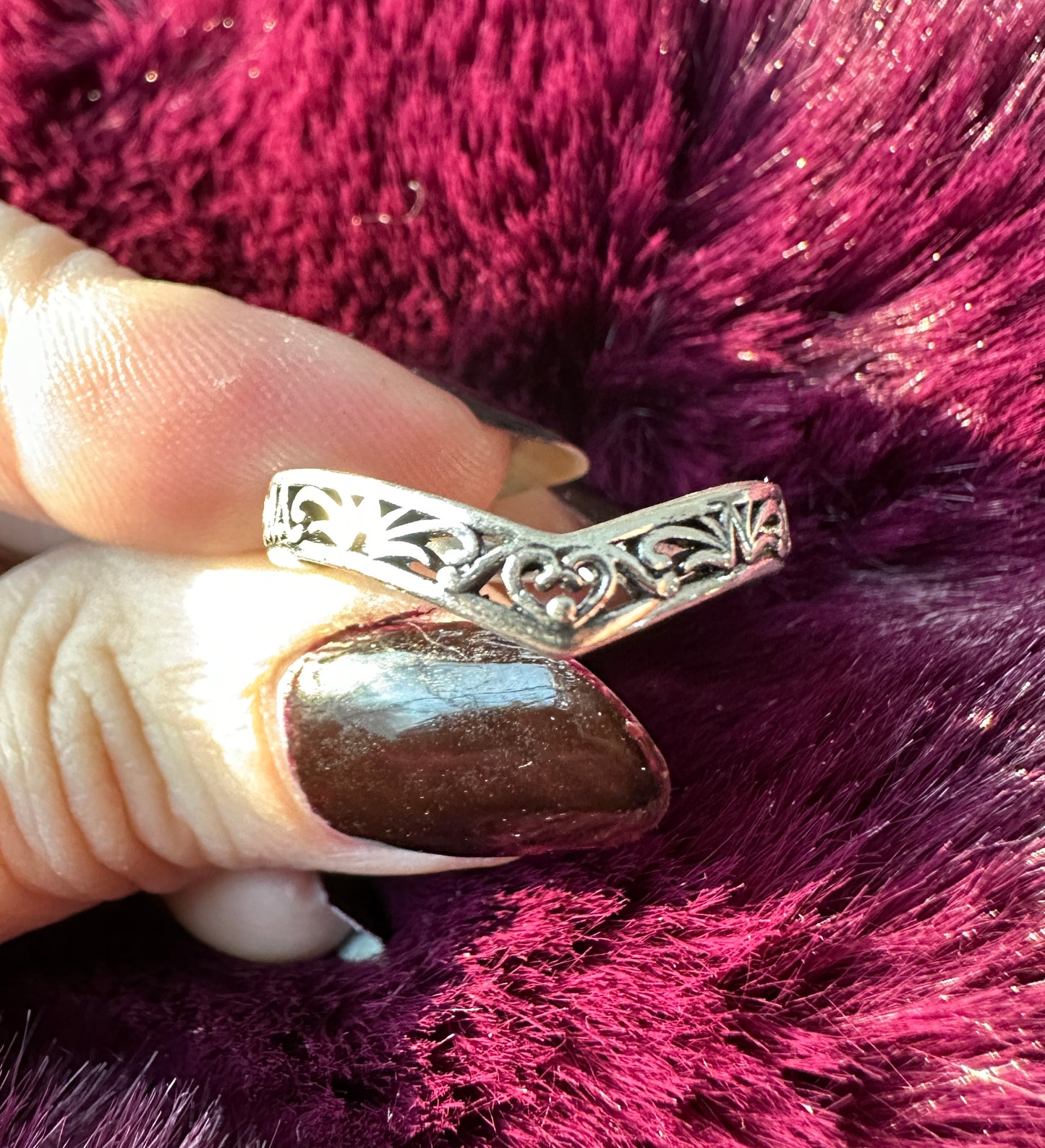 Silver Cut Out Band SZ 9