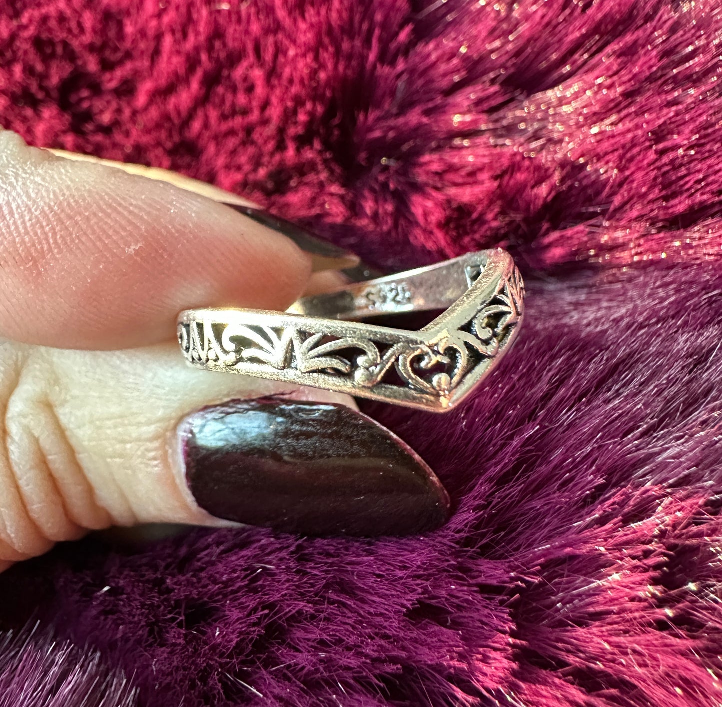 Silver Cut Out Band SZ 9