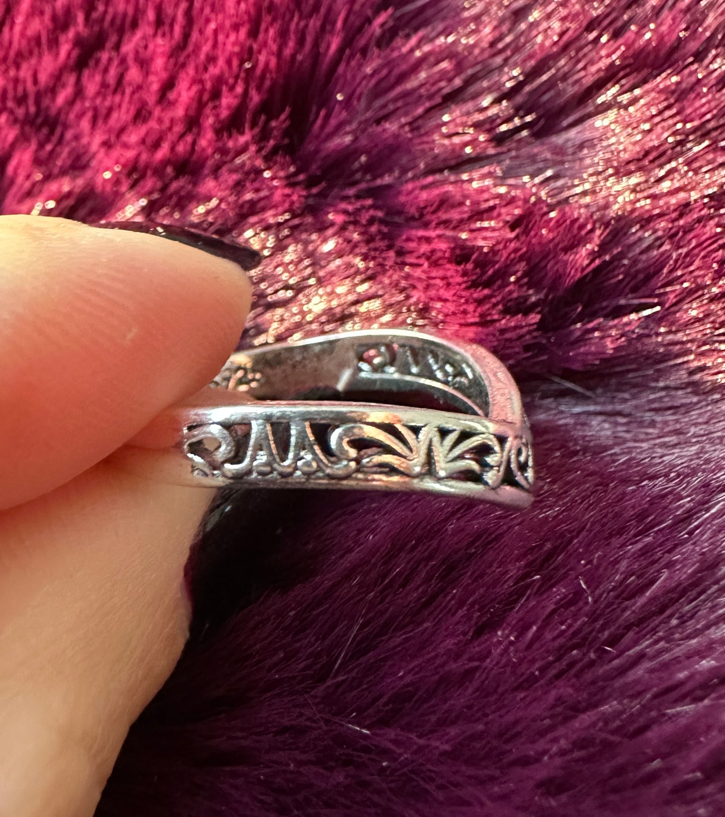Silver Cut Out Band SZ 9