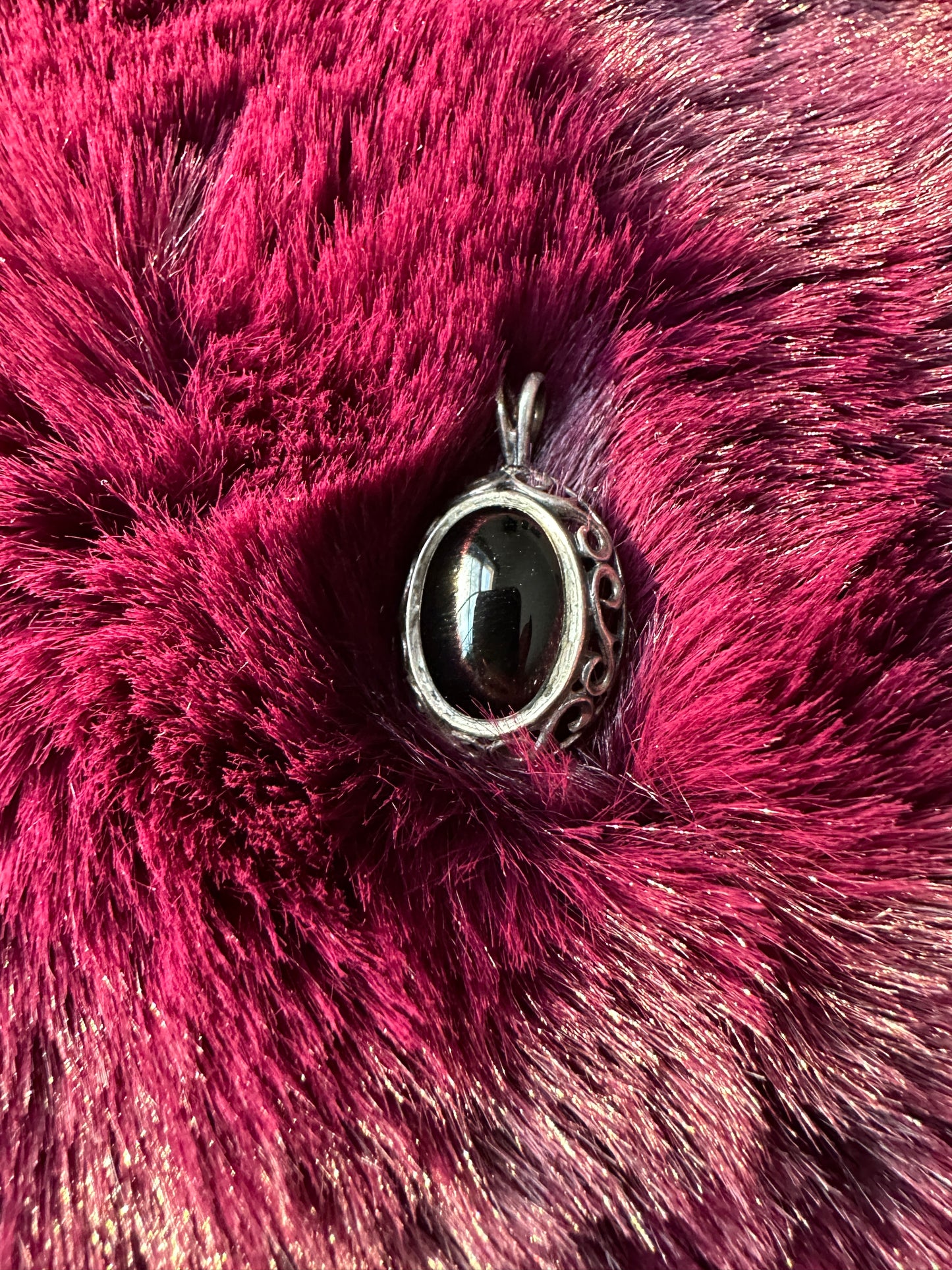 Silver And Onyx Pendant