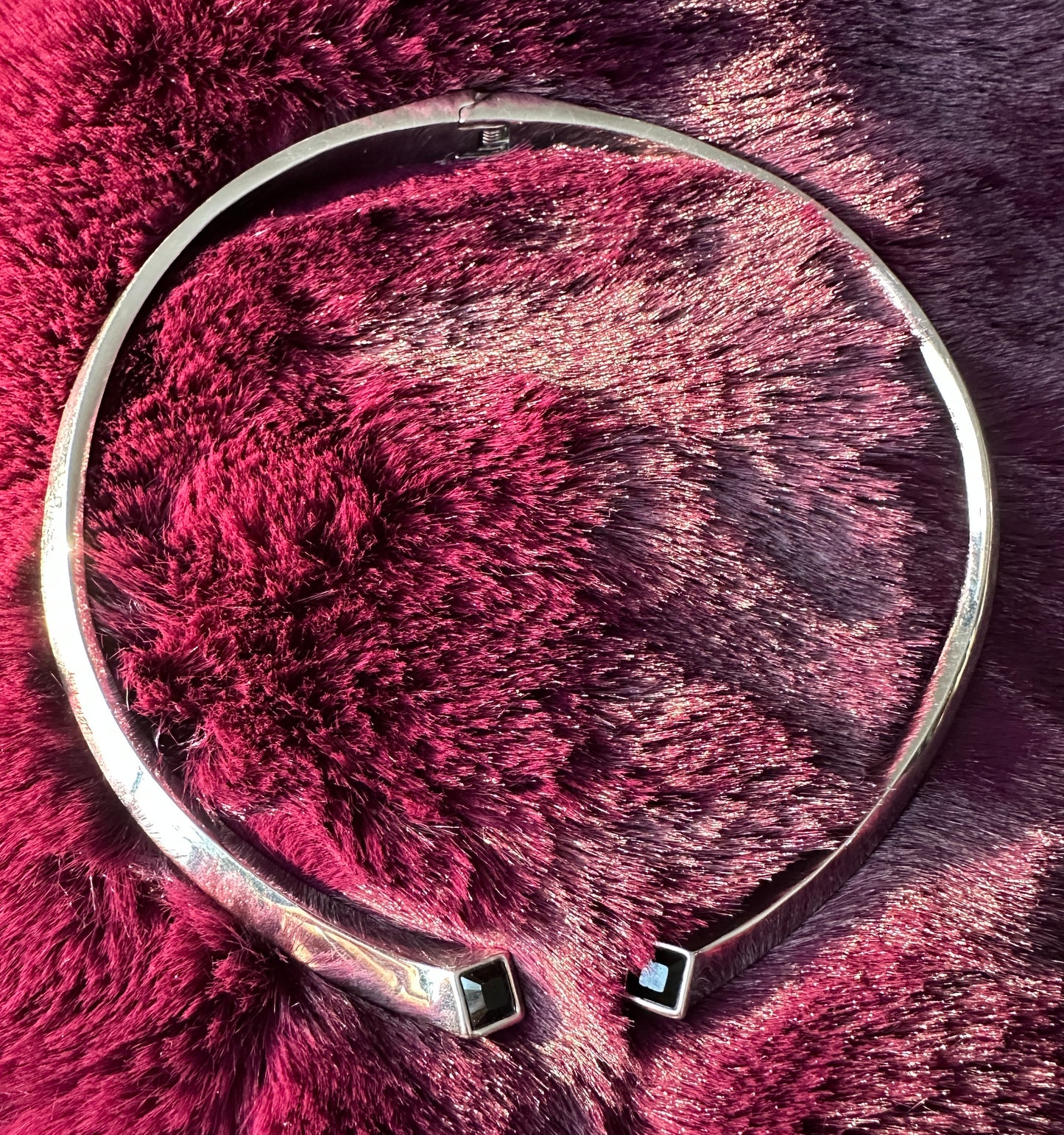 Diane Von Furstenberg Silver Collar Necklace