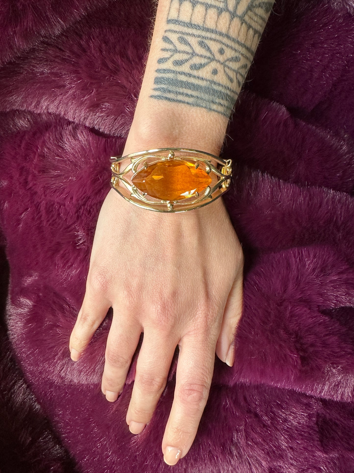 Vintage Whiting & Davis Gold Bangle