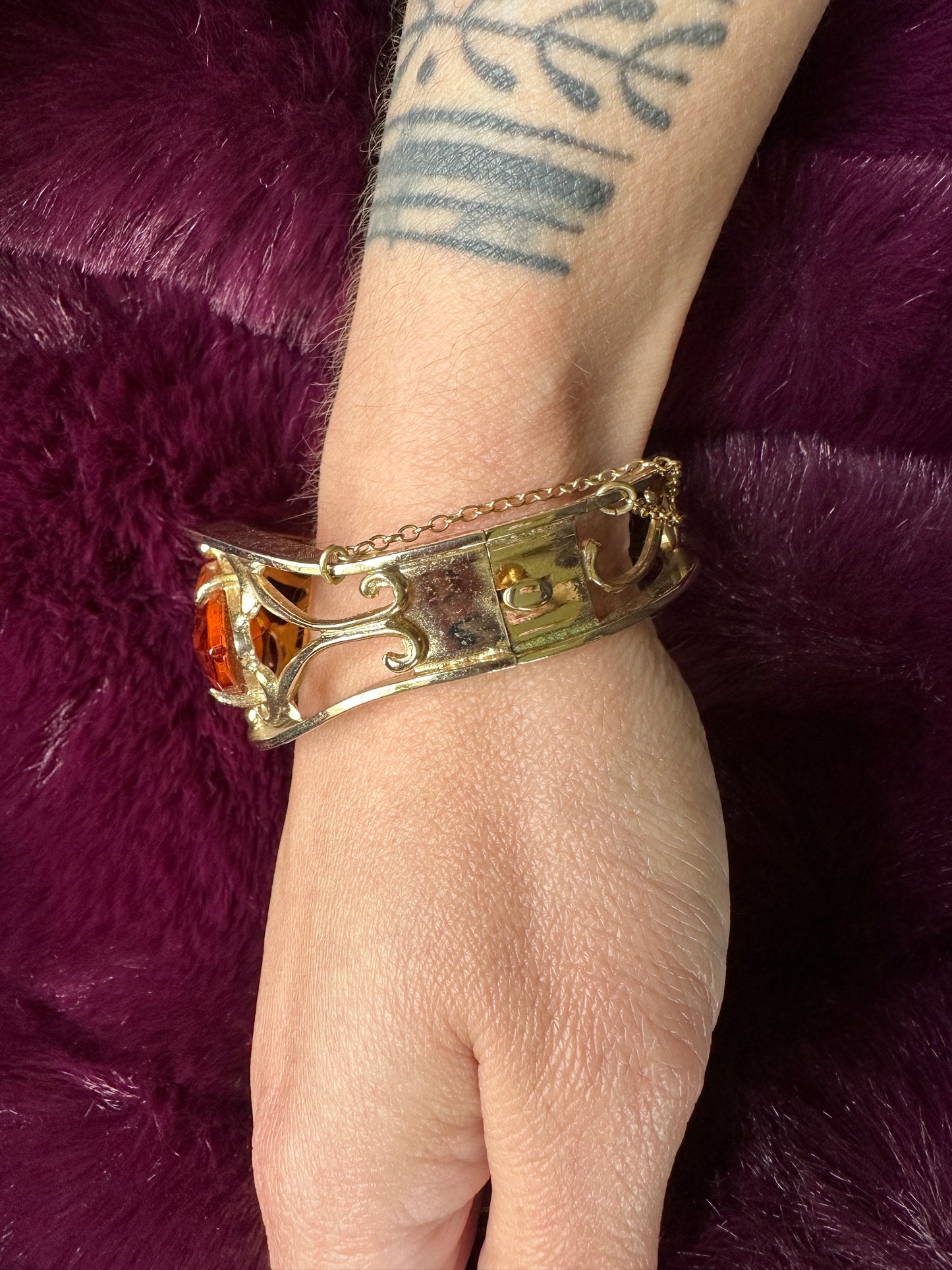 Vintage Whiting & Davis Gold Bangle