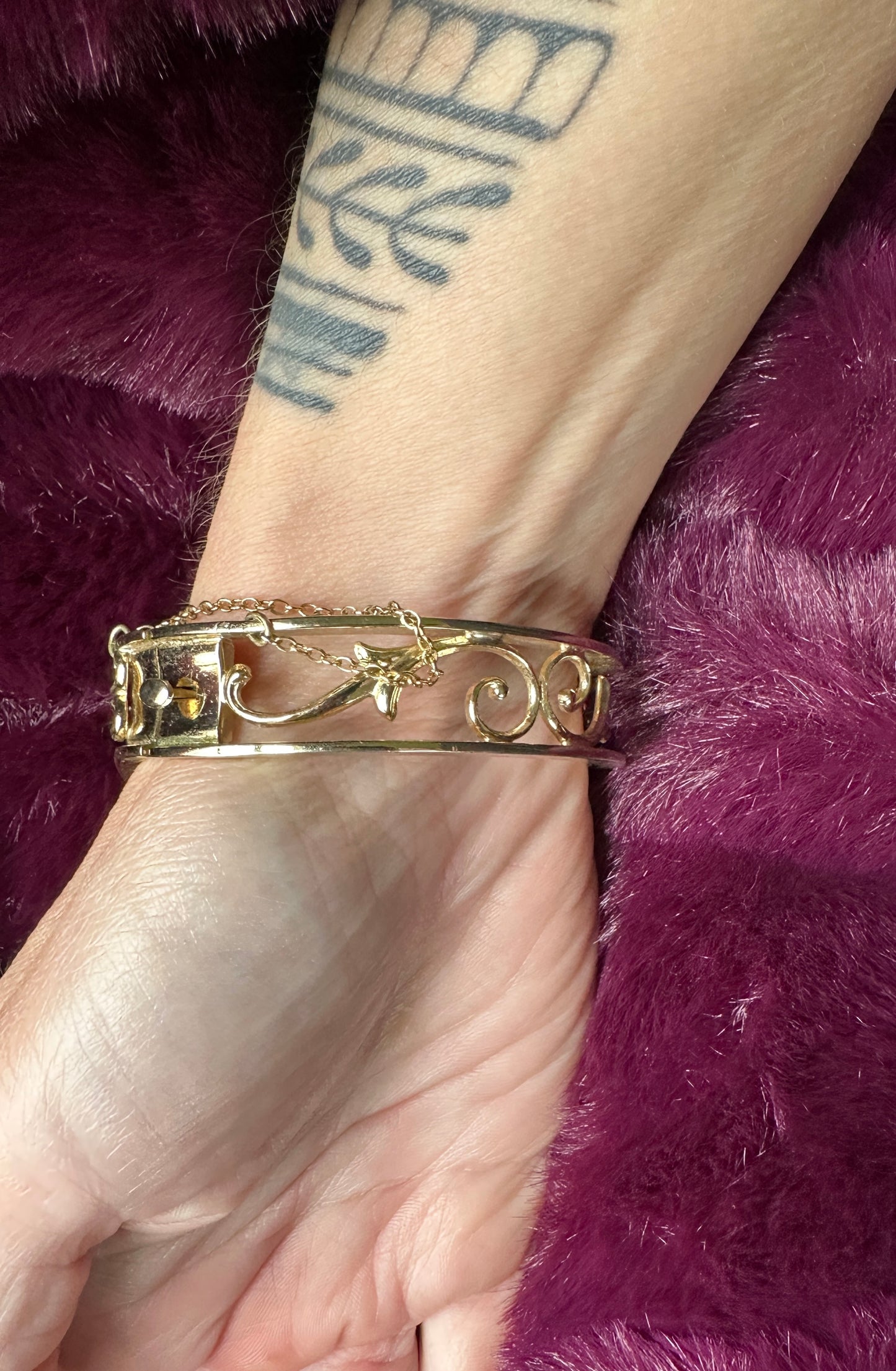 Vintage Whiting & Davis Gold Bangle