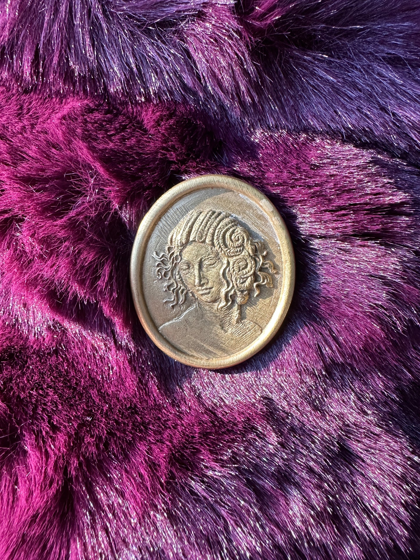 Gold Renaissance Revival Cameo Pin