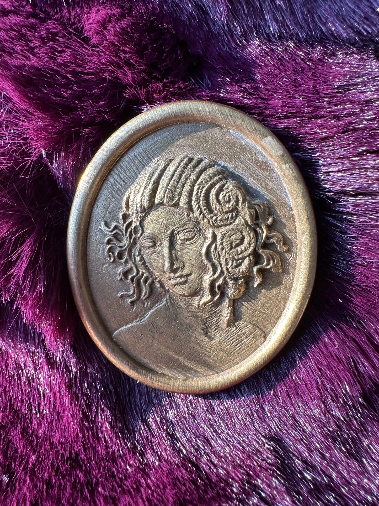 Gold Renaissance Revival Cameo Pin