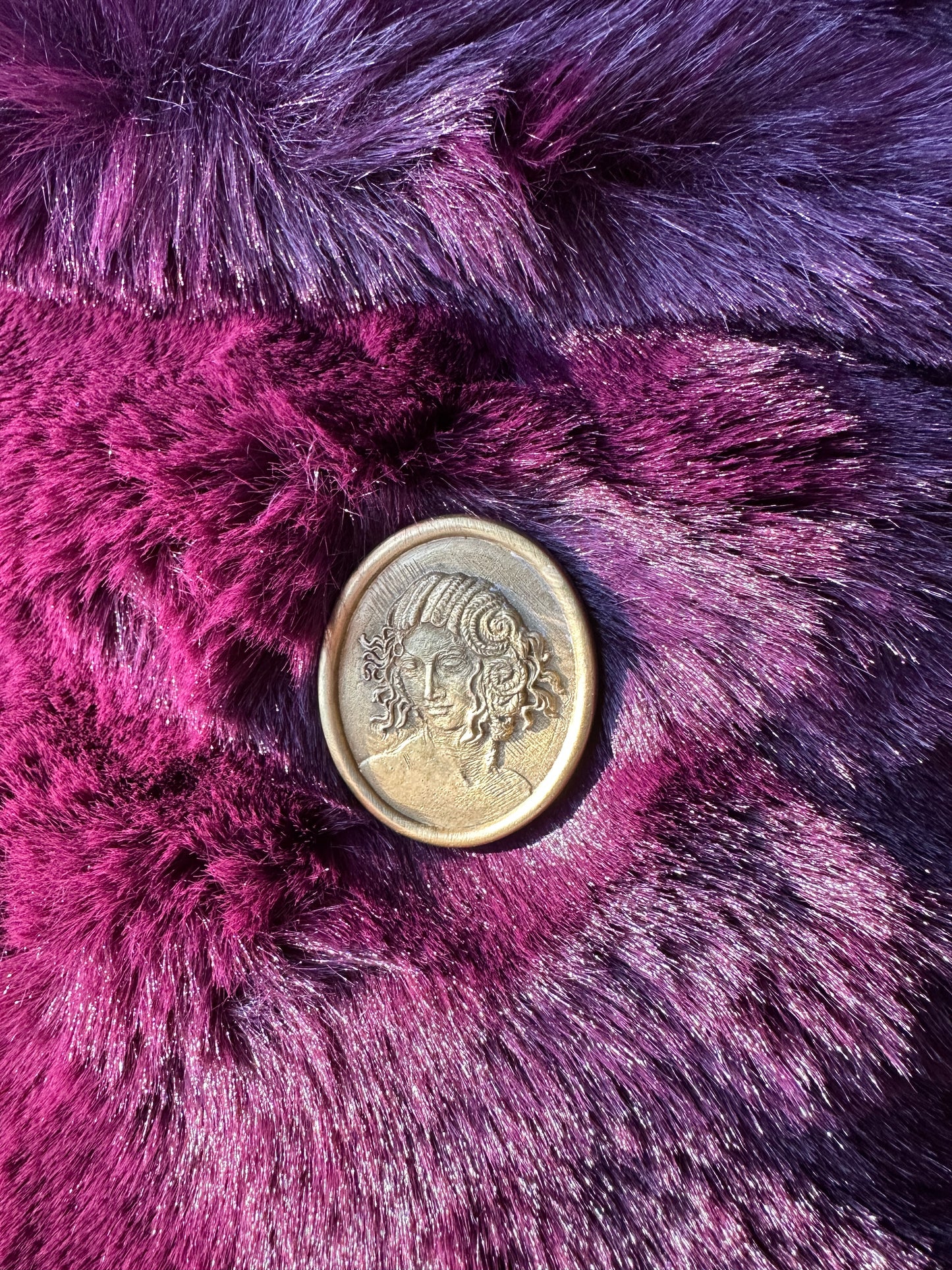 Gold Renaissance Revival Cameo Pin