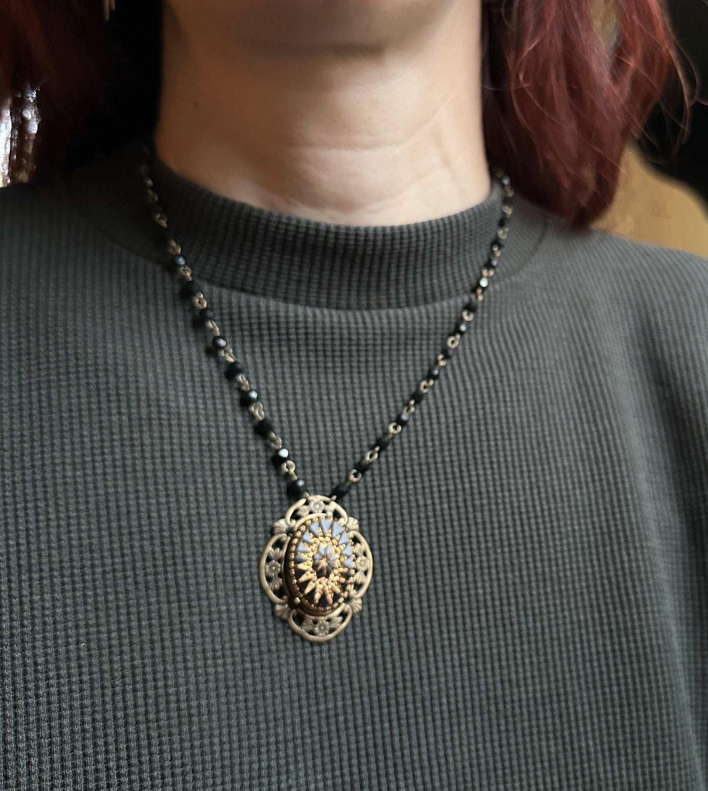 Vintage Mourning Necklace