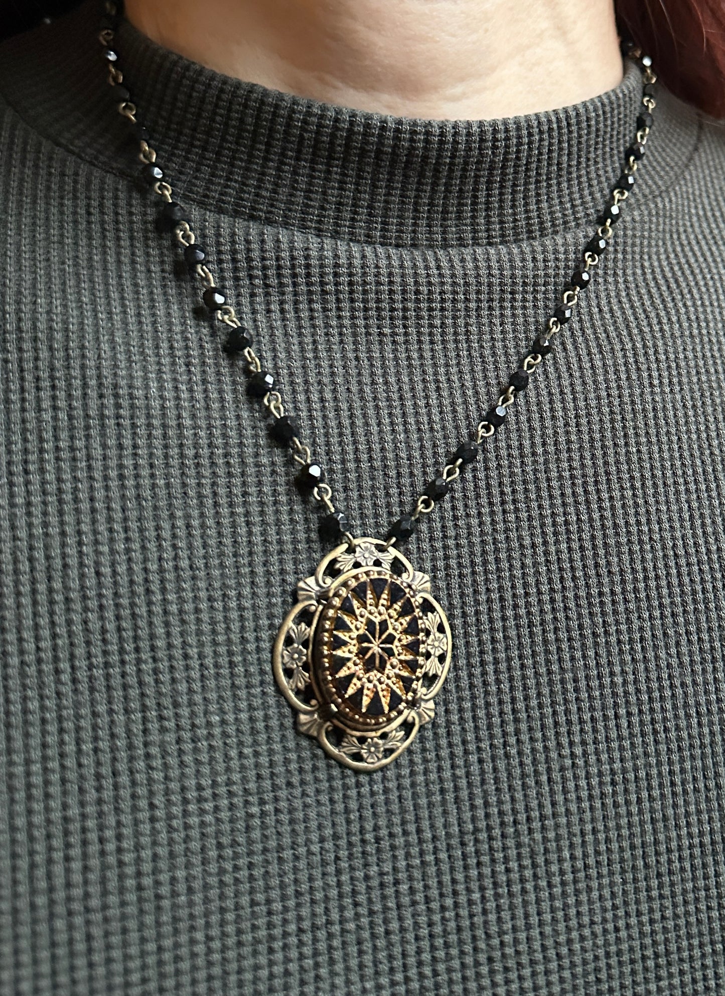 Vintage Mourning Necklace