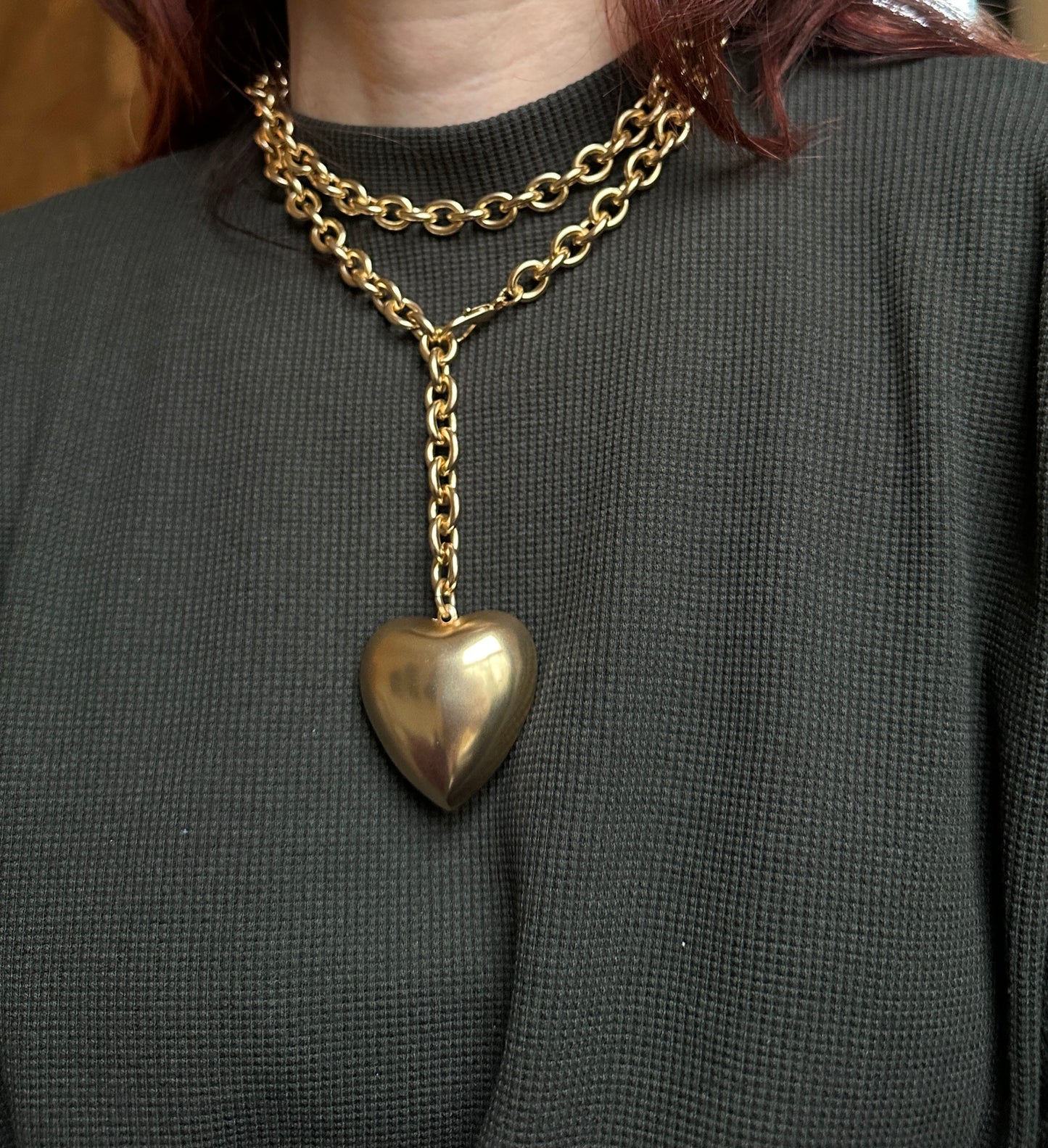 Gold Chain Heart Necklace