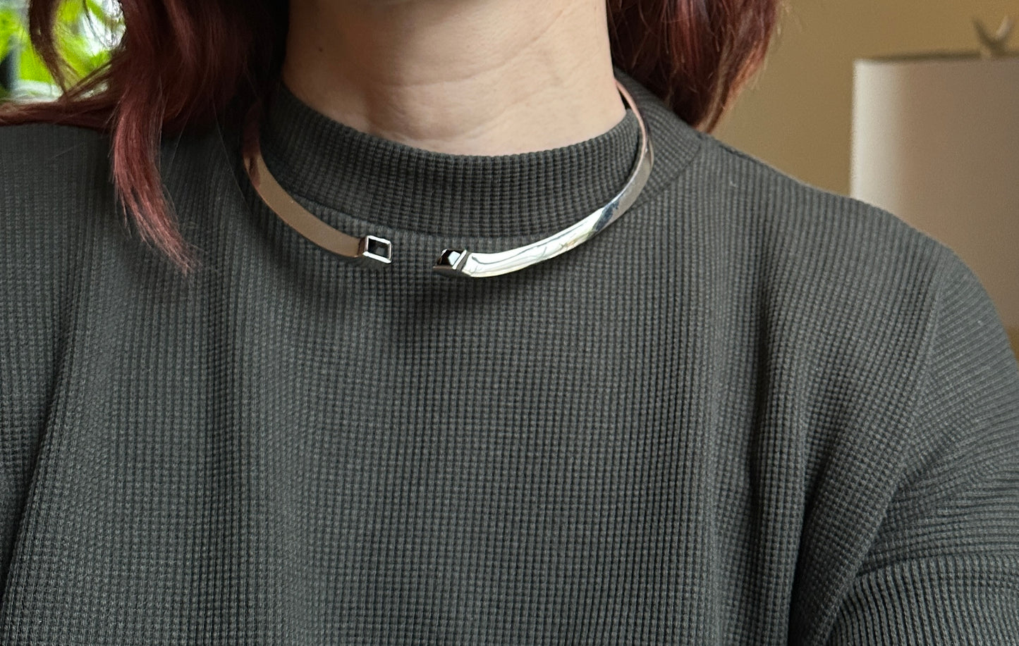 Diane Von Furstenberg Silver Collar Necklace