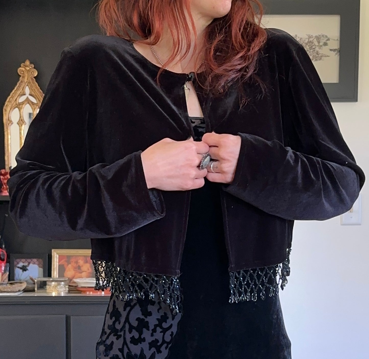 Velvet Beaded Bolero