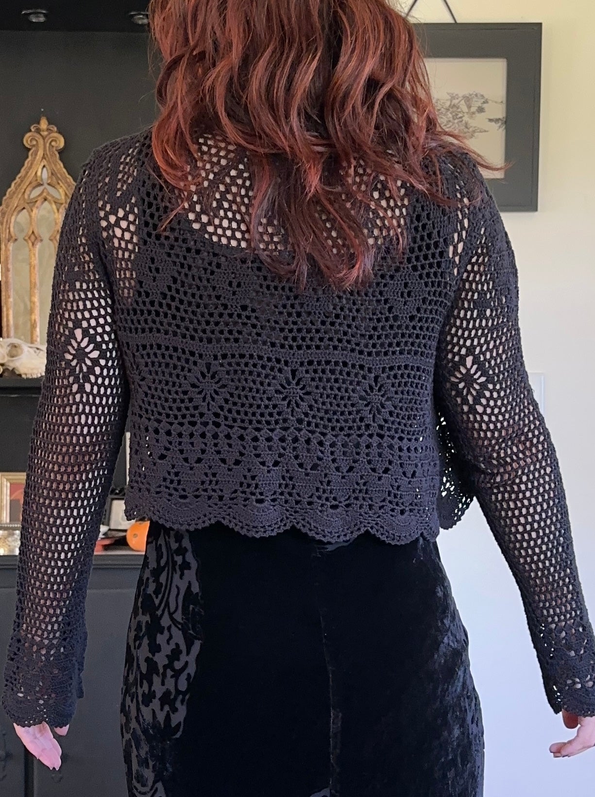 Silk & Cotton Crochet Sweater