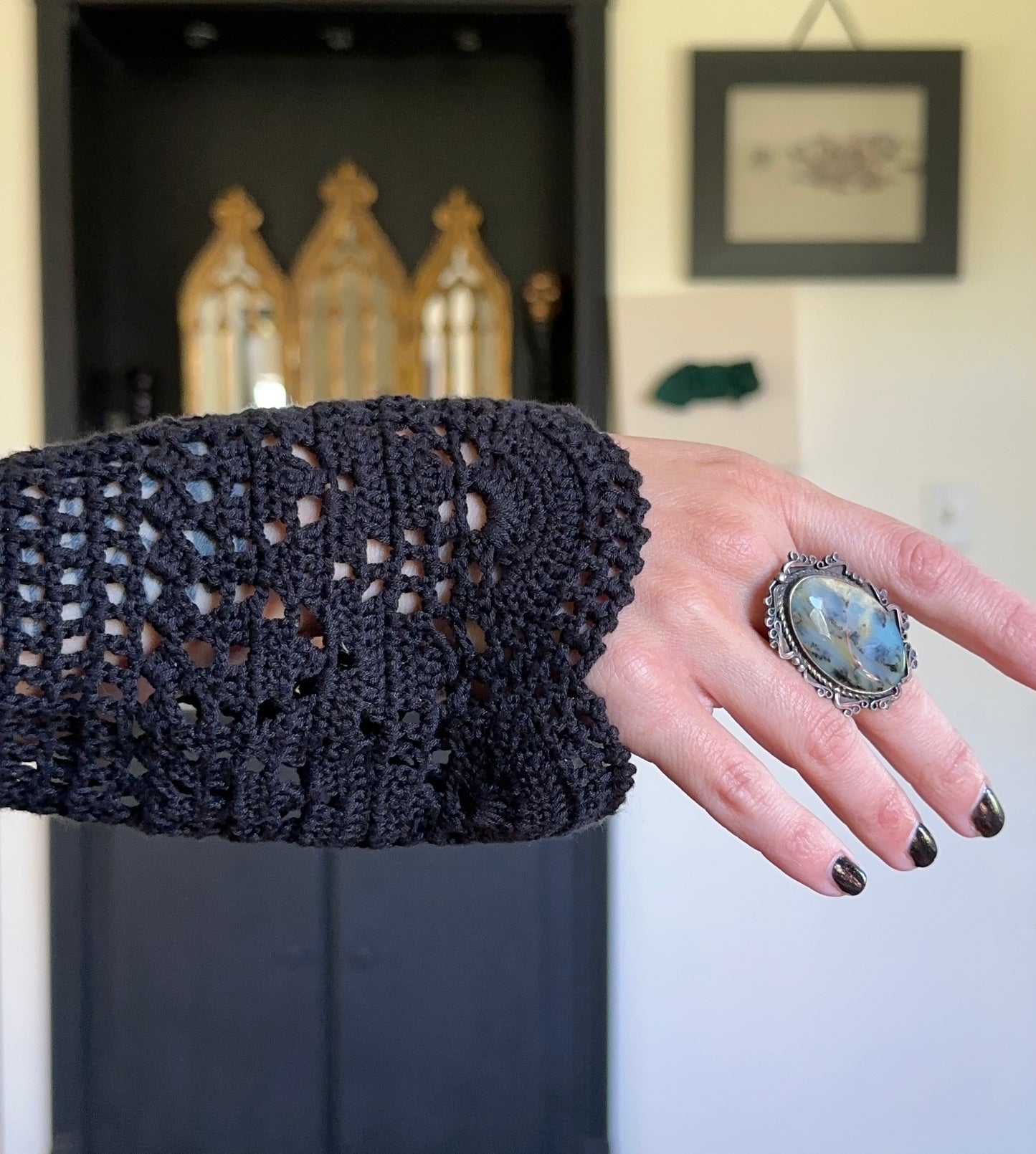 Silk & Cotton Crochet Sweater