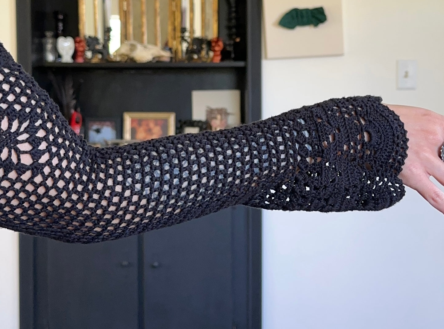 Silk & Cotton Crochet Sweater